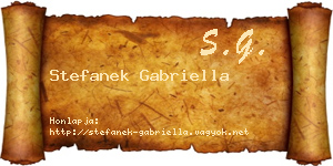 Stefanek Gabriella névjegykártya